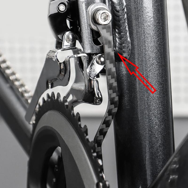 

1Set Carbon Fiber Road Bike Chain Stabilizer Chain Guide Titanium Screws Chain Anti-Drop Device Bike Chain Catcher Buckle 1set