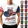 Herren Unabhängigkeitstag Flaggenprint Kurzarm T-Shirt, Locker Lässig Täglich Sommer Oberteile