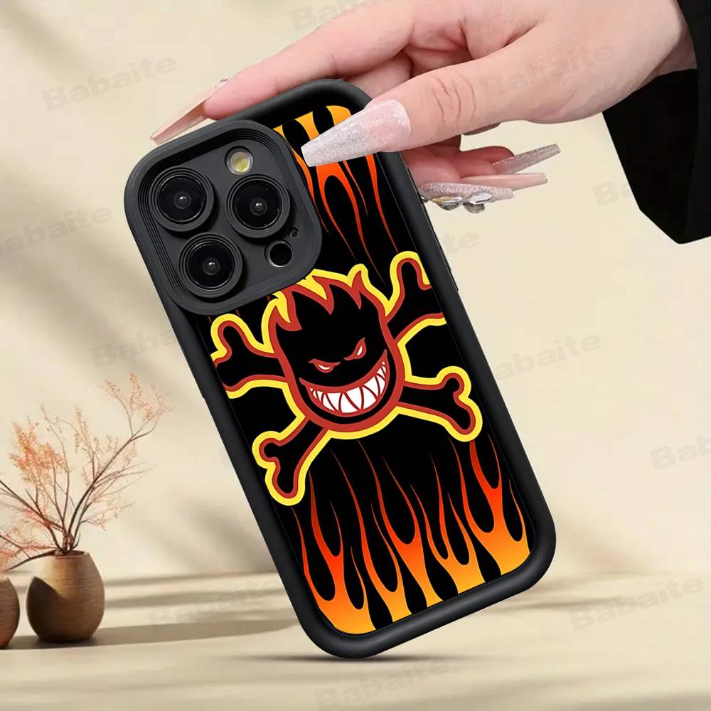 Fashion S-Spitfire Skateboard Phone Case For IPhone 11 12 13 16 15 17 14 Pro Max Soft Funda Silicone Cover