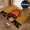 Anime Fire Welcome Floor Mat Non-Slip Absorbent Doormat Bathroom Bedroom Home Decor Rug