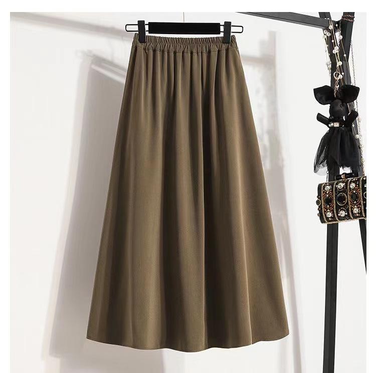 Plus Size Hohe Taille A-Linie Regenschirmrock mit Taschen - Frühjahr 2026 Trend