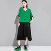 T-shirt casual larga vintage a maniche corte da donna per l'estate