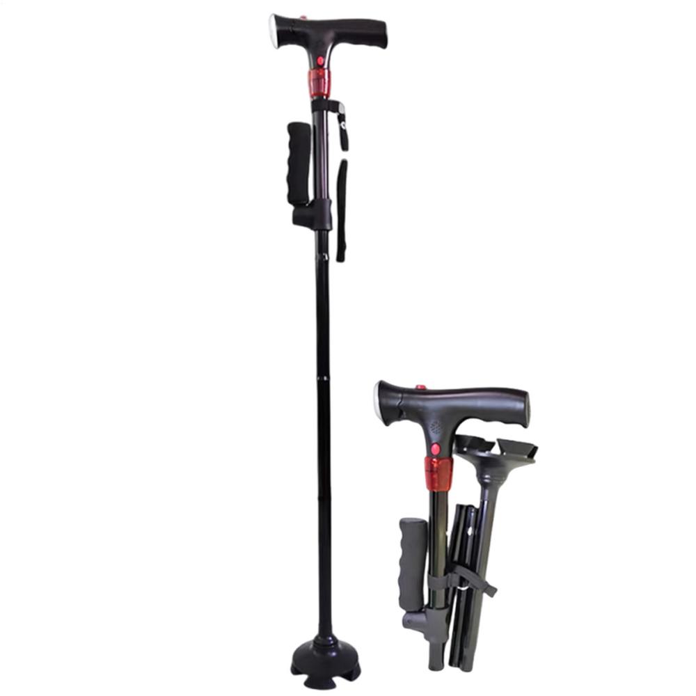 Складные Телескопические Нескользящие Умные Трости Трости для Пожилых со Светодиодом и Сигнализацией Надежные Палки для Ходьбы Трости для Пожилых Для Мам Пожилых