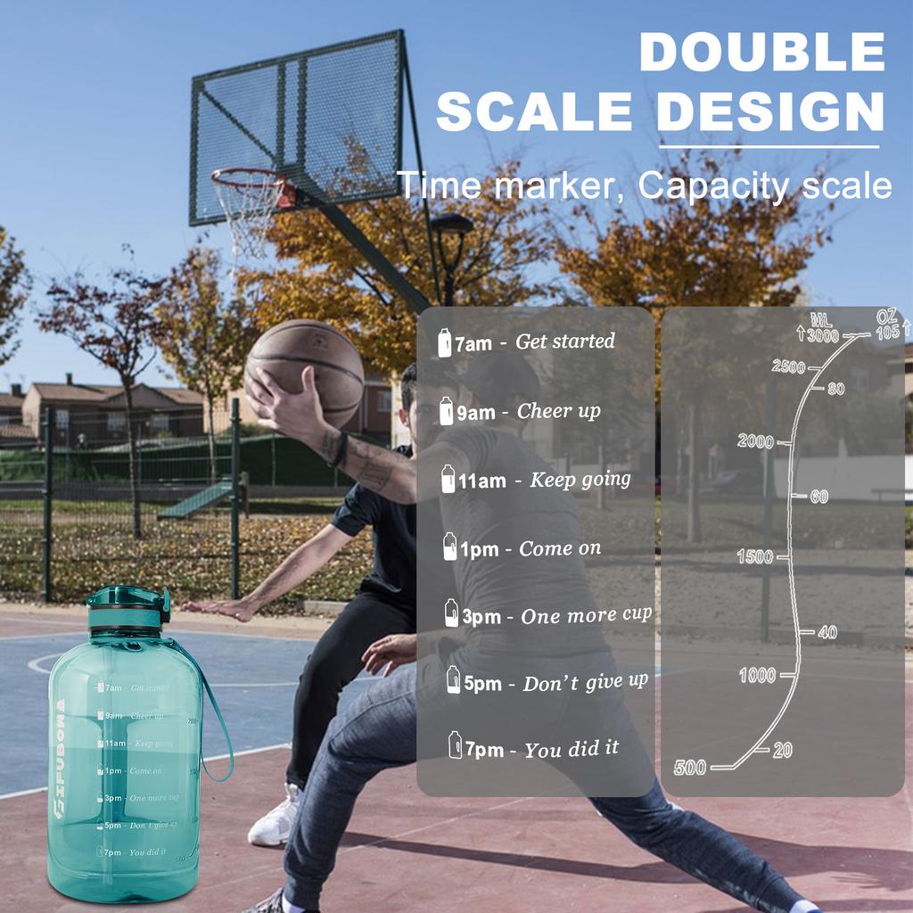 3L velkokapacitní sportovní láhev na vodu venkovní fitness konvice plastový hrnek na pití vody přenosný pro studenty tělocvičnu velký džbán