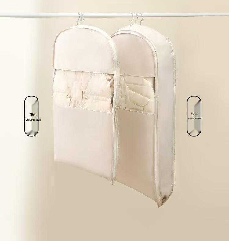 Down Jacket Dustproof Compression Hanging Bag - Wardrobe Clothing Cover