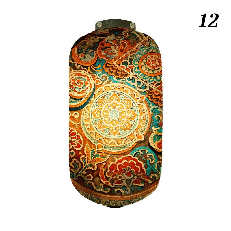 Oriental Style Festival Cloth Lanterns Antique Phoenix Printed Lantern Sushi Cuisine Advertising Sign Party Decoration Ornaments