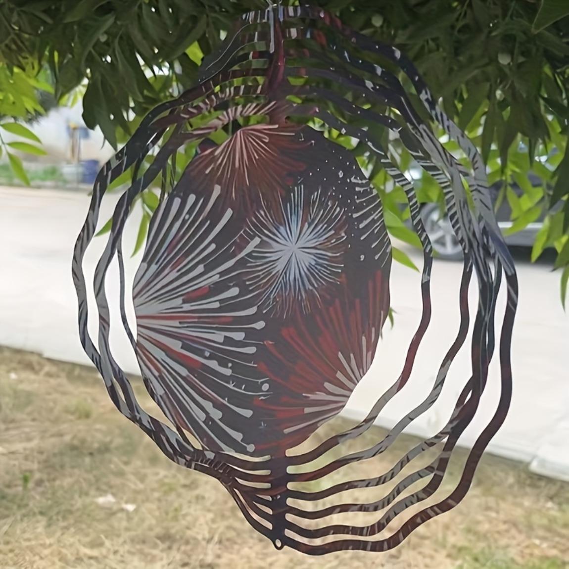 

Stainless Steel Fireworks Windmill Spinner – Outdoor Hanging Wind Sculpture, Wind-Powered Yard Art 01A
