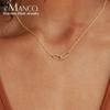 eManco Geometric Cross Paperclip Choker Necklace for Women