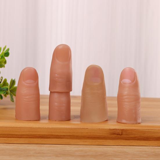 Realistic Fake Thumb Covers Soft Glue Skin-friendly Thumb Caps Prosthetic Fingers for Costume Pranks Photography Confidence