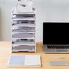 PVC Table File Rack Large Capacity File Holder Practical Desk Organizer  Office