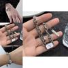 Summer 2024 Geometric Shape Titanium Steel Bracelet Trendy Hip Hop Style For Men And Women