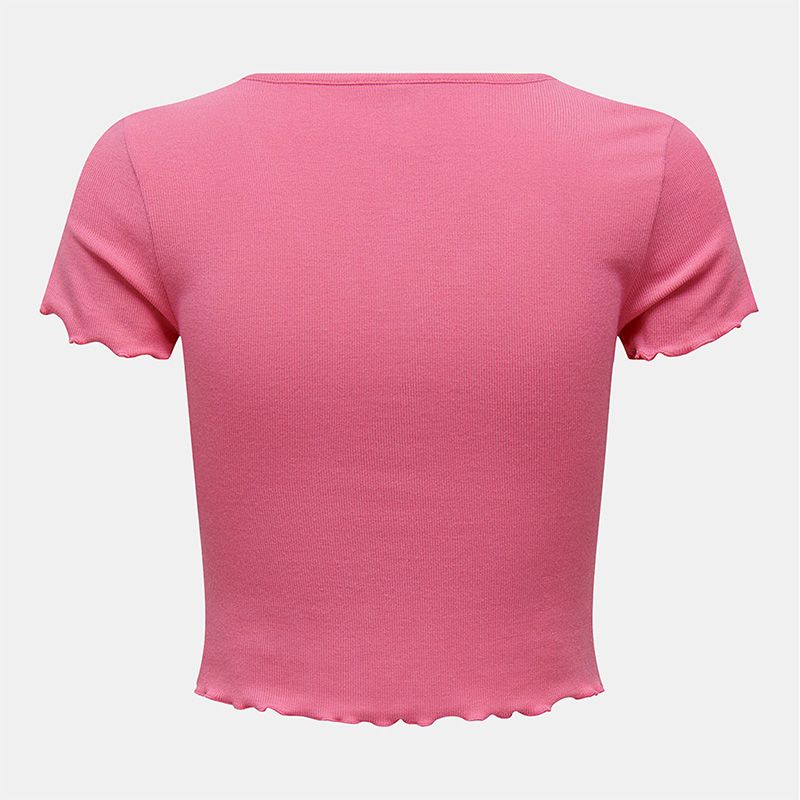 Tee shirt kika crop top col v Femme ONLY