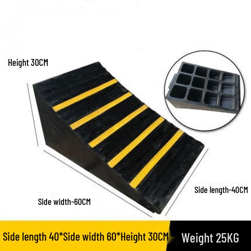 Portable Anti-Slip Rubber Wheel Chocks | Car & Truck Triangle Ramp Stoppers