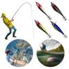 1-3Pcs Luminous Artificial Squid Hook Horizontal Bionic Shrimp Baits Wood Shrimp Cuttlefish Hard Bait for Cuttlefish Sea Fishing