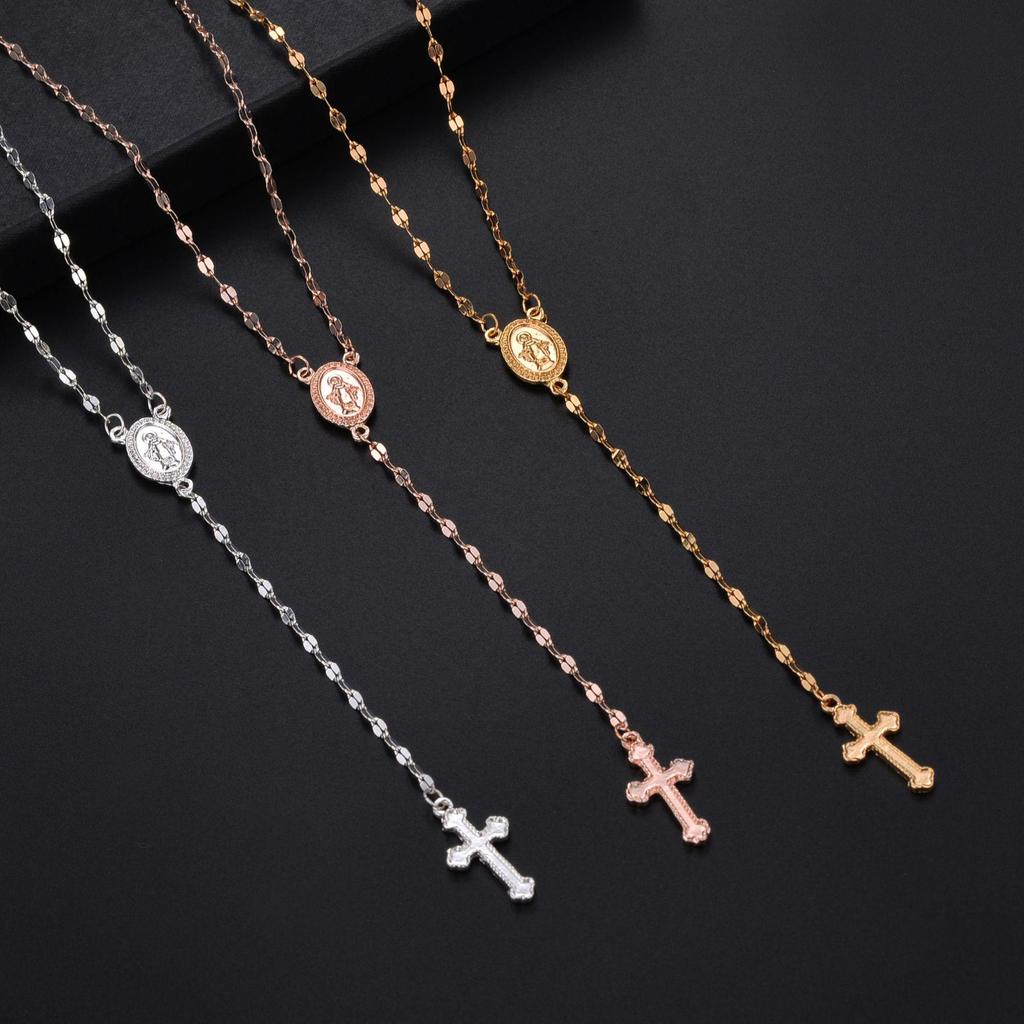 European American Fashion Cross Necklace Clavicle Chain