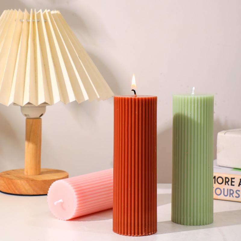 European Roman Column Soy Candle - French Retro Scented Souvenir
