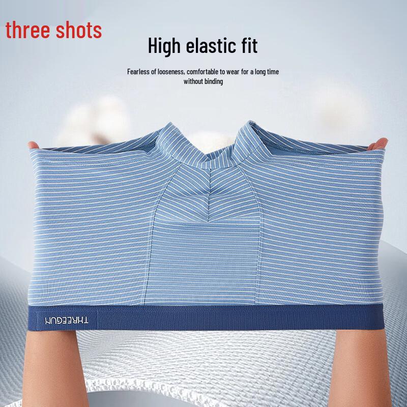 Men's 7A Antibacterial Cotton Boxer Briefs 3-Pack