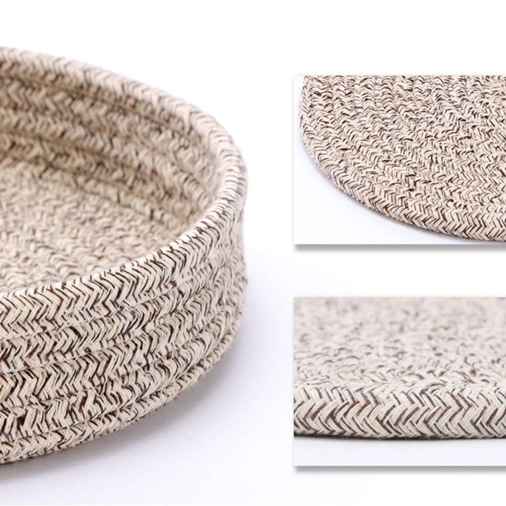 6 Pcs Hot Dishes Trivet Cotton Thread Weave Heat Insulation Pads for Dining Table Kitchen Countertop Light Grey