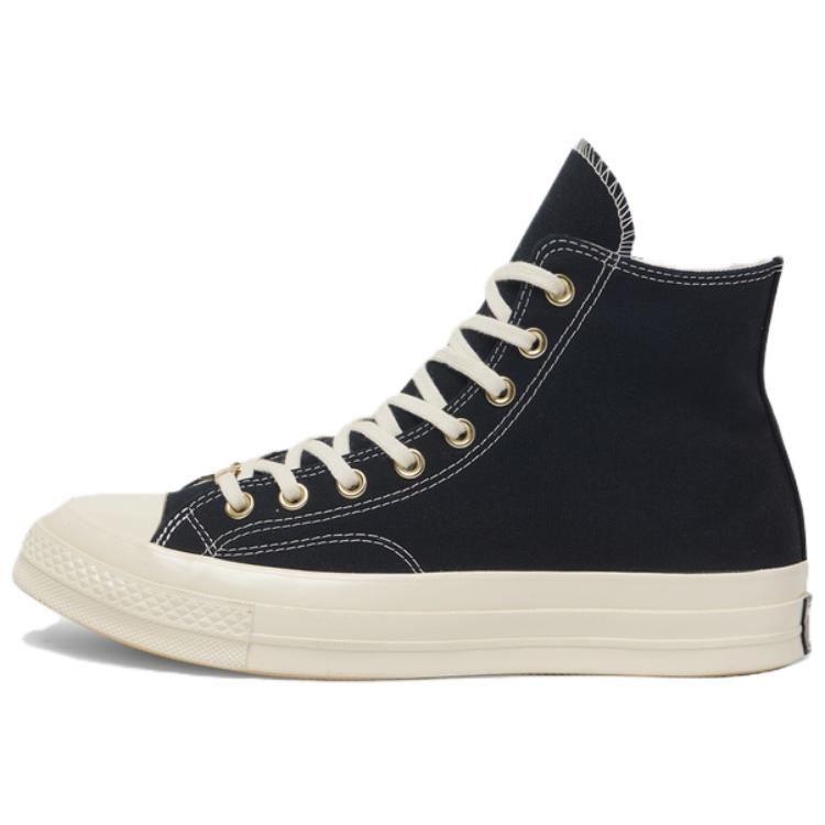 Converse Chuck 70 High Black Gold Star Unisex Sneakers A12462C