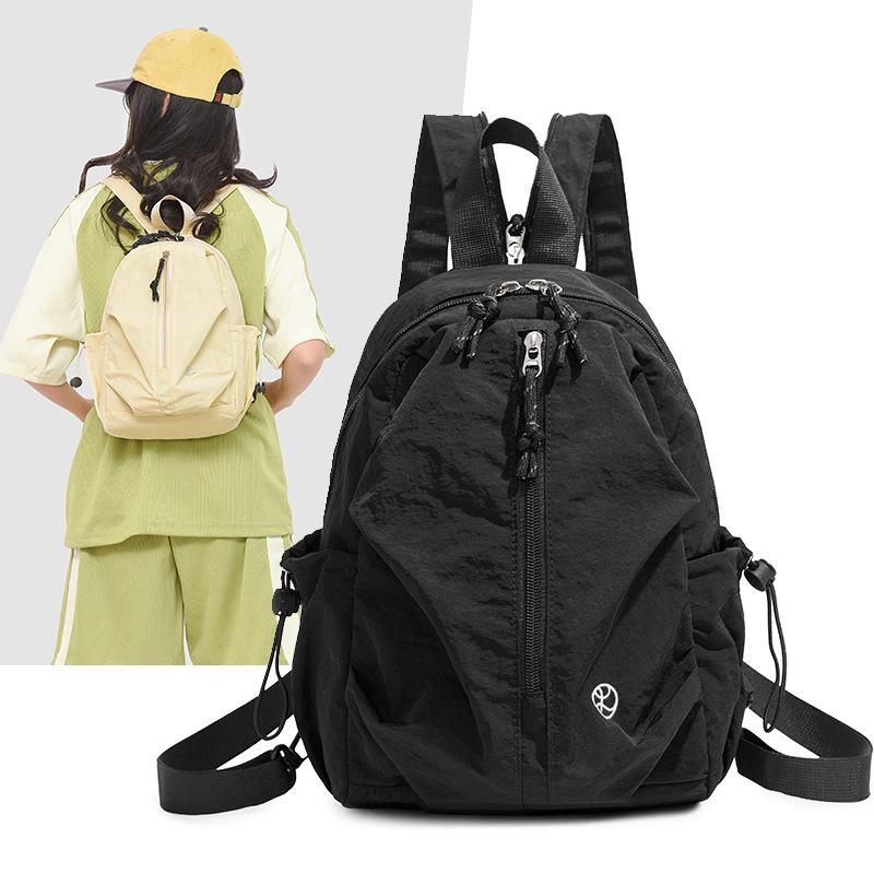 Women's Casual Outdoor Backpack - Lightweight, Solid Color for Junior & High School Students