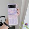 Cute Case for Samsung Z Flip 5 4 3 6 Case Strap Ins Korean Phone Cases for Samsung Galaxy Z Flip 6 ZFlip 3 4 Hand Chain Cover