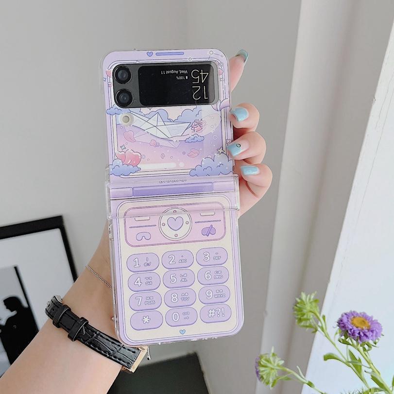 Cute Case for Samsung Z Flip 5 4 3 6 Case Strap Ins Korean Phone Cases for Samsung Galaxy Z Flip 6 ZFlip 3 4 Hand Chain Cover