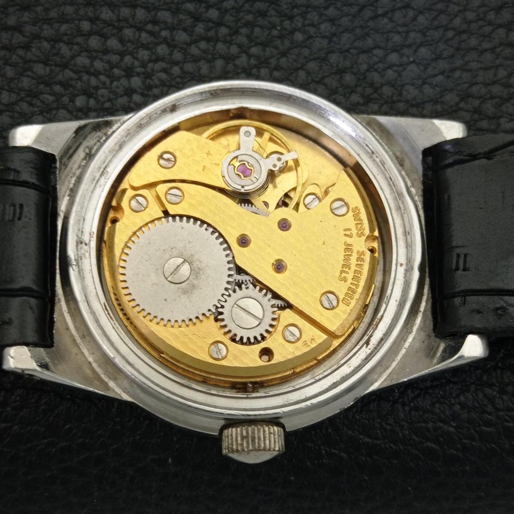 VINTAGE WEST END WATCH CO HAND-WINDING SWISS BOY BLACK DIAL WATCH a703797-1