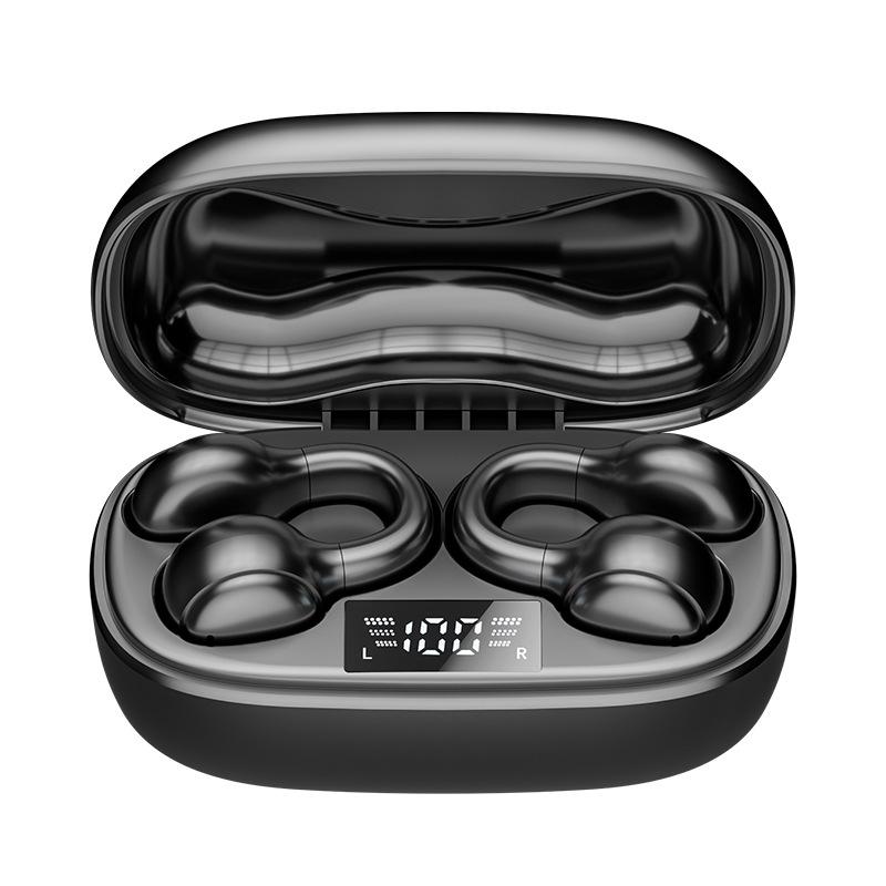 M38 Bluetooth Bone Conduction Earphones - Noise Cancelling, Super Long Battery Life, Wireless Ear Clip, Ideal for Sports.