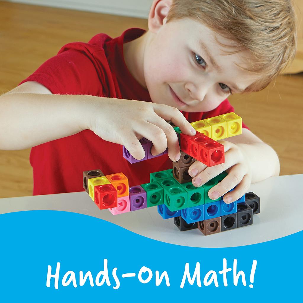 Learning Resources MathLink Series Cubes, Large Capacity, 200-Piece Set, LER9291, Authentic