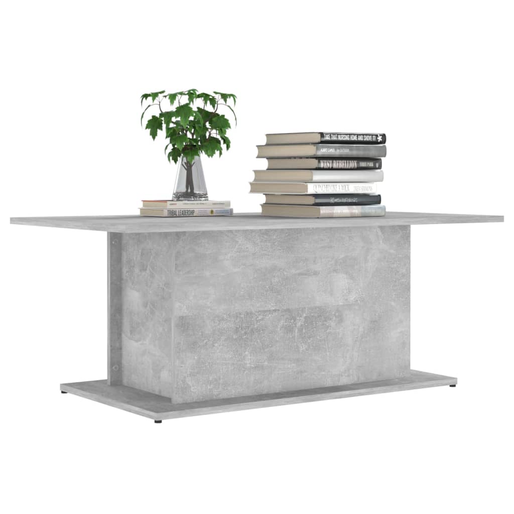Coffee Table Concrete Grey 102 x 55.5 x 40 cm Wood Based Material
