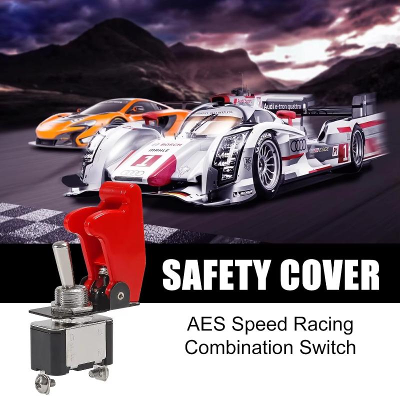 1Pcs 12V 20A Red Cover SPST ON/Off 2Pin Heavy Duty Rocker Toggle Switch For Racing Auto Car ATV UTV Golf Cart Truck Boat