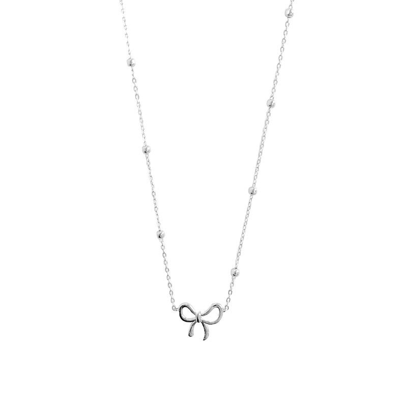 

Универсальное ожерелье-бантик для женщин, минималистичное и нишевое, высококлассный дизайн, свежая цепочка на ключицу