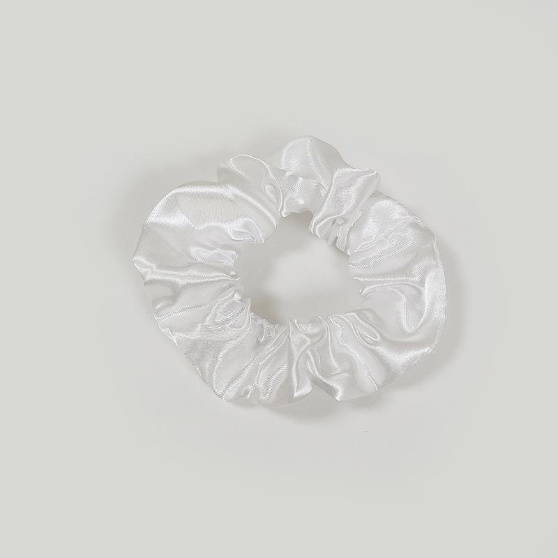 European-American Satin Pleated Hair Tie - French Minimalist Design