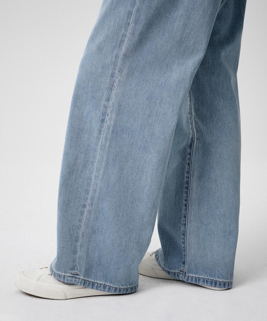 MUSINSA STANDARD WOMAN Women'S Lightweight Wide Elastic Denim Pants [Light Indigo]