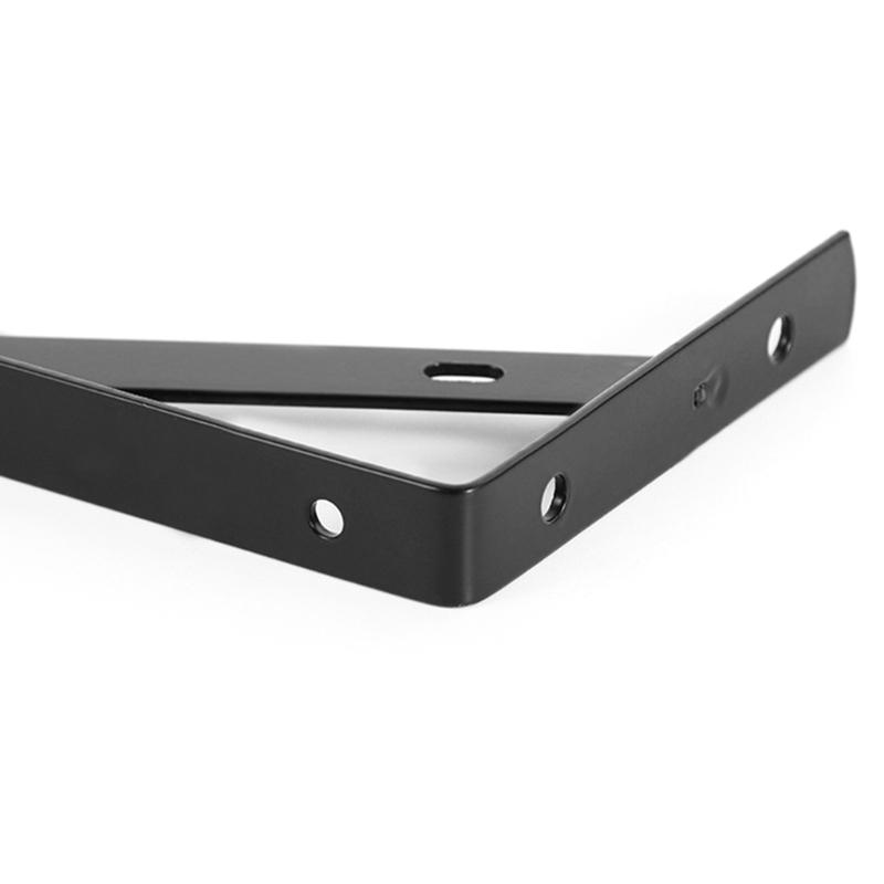 Industrial Strengths Steel Wall Brackets Black Coated Shelf For Heavy Items Secure Mounting Space and Residential Areas