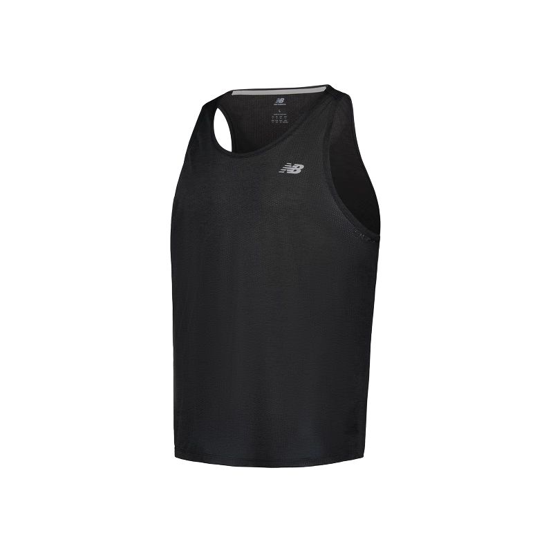New Balance Athletics Singlet Running Tank Top Men s Black MT41250-BK L