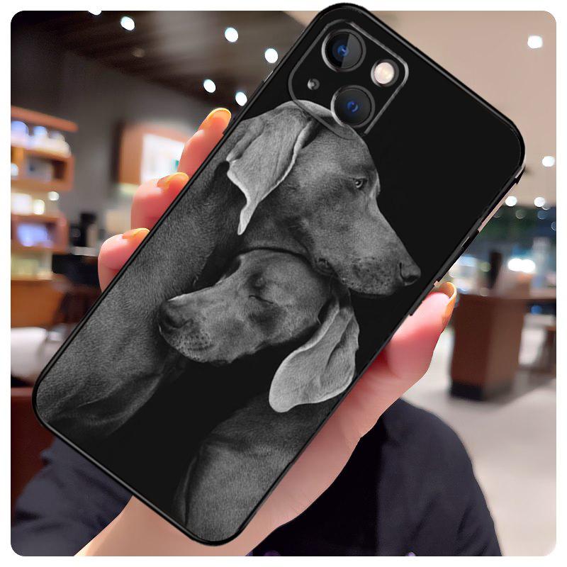 Weimaraner Dog Case For iPhone 16 14 15 Pro Max 12 13 Mini 11 15 Pro Max Plus X XS Max XR Phone Cover