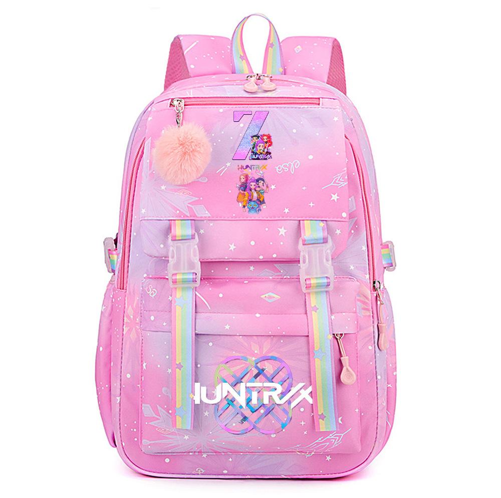 Rucsac Drăguț Anime K-Pop Vânători de Demoni Imprimat pentru Adolescent Student Fată Băiat Rucsac Rucsac Capacitate Mare Geantă de Călătorie Mochila