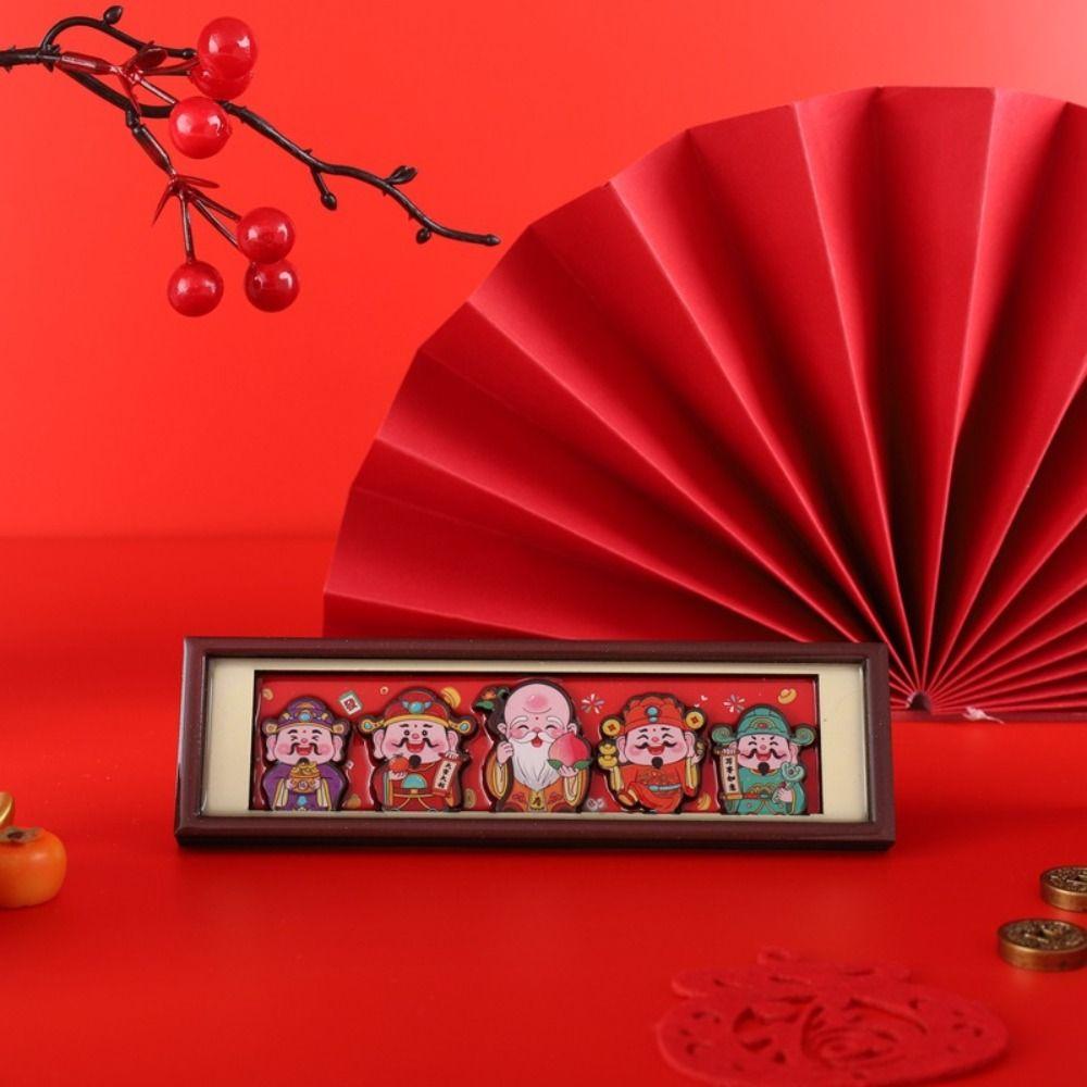 Wooden New Year Decorative Painting New Year Living Room Decorative Painting Frame