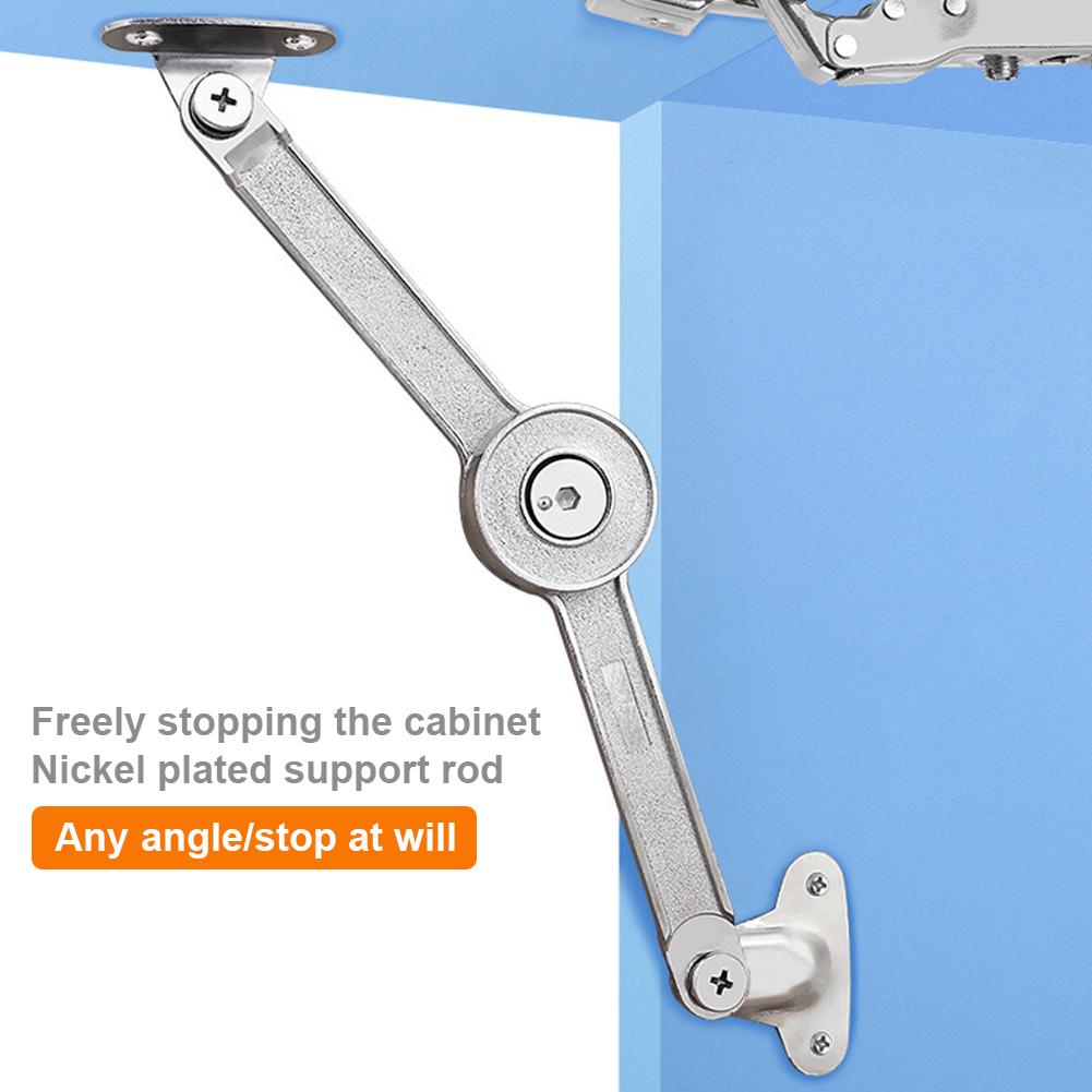 Lid Support Hinge Folding Lid Lift Up Stay Buffer Damper with Soft Close Stop in Any Position for Wardrobe Cabinets Door