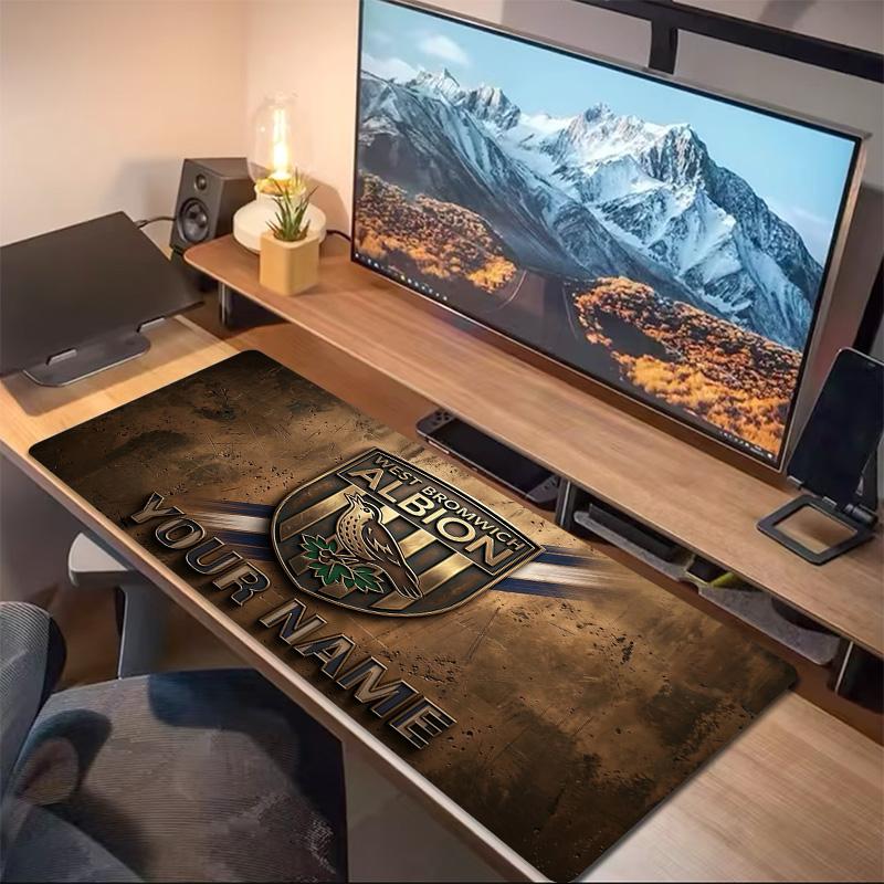 Benutzerdefinierter Name West Bromwich Albion Druck Kissen Rutschfeste Laptop-Tablet-Große Mauspads XXL-Matte Mini-PC-Spielmatte Mit Verriegeltem Rand