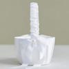 White Flowers Girls Basket Wedding Flower Girl Basket Simple Wedding Basket Hand Held Wedding Ceremony Party Decorations