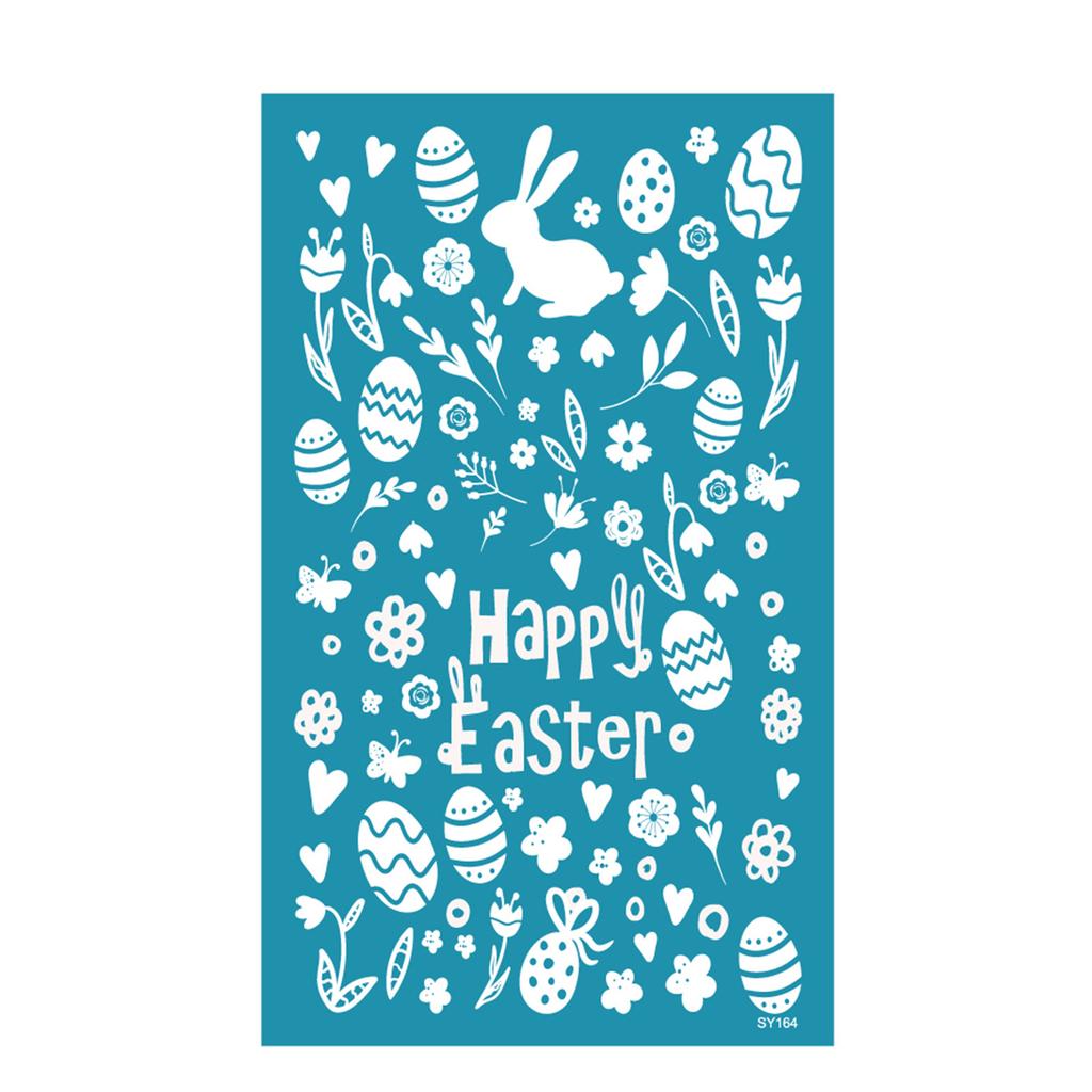 Easter Rabbit Silk Screen Stencils for Clay Reusable Silkscreen Print for DIY Printing On Clay Jewelry Earrings Decor