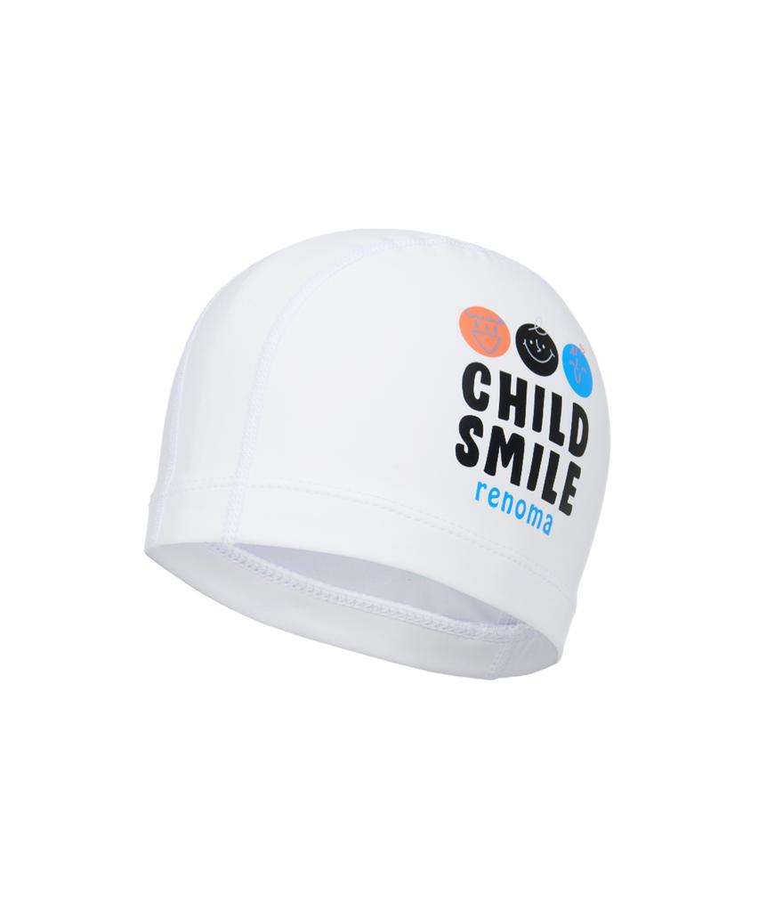 Lenomasuyeongbog Kids' Smile Face Pu Swim Cap White Ro-Rc2E055-Wh