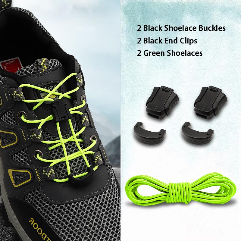 1 Paar Outdoor-Sports-Schnürsenkel Kinder und Erwachsene Schnellverschluss-Schnürsenkel Runde elastische Schnürsenkel Drei Längenoptionen