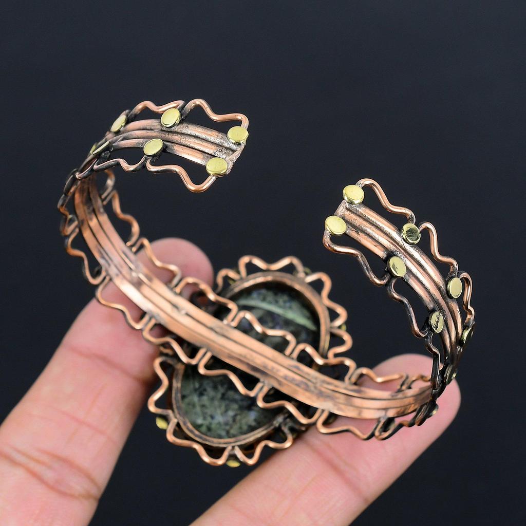 Charoite Bracelet, 999 Copper Wire Wrapped Gemstone Jewelry, Handmade Bracelet For Thanksgiving