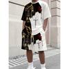 Summer Animal Lion Print Fashionable Comfortable Loose Fit Casual Sports Men's Short Sleeved Sport Wear