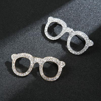 Koreaanse brillen, kristallen strass broche, herenpak, overhemd, luxe broches, sjaal, corsage, reversspelden, mode sieraden, cadeaus