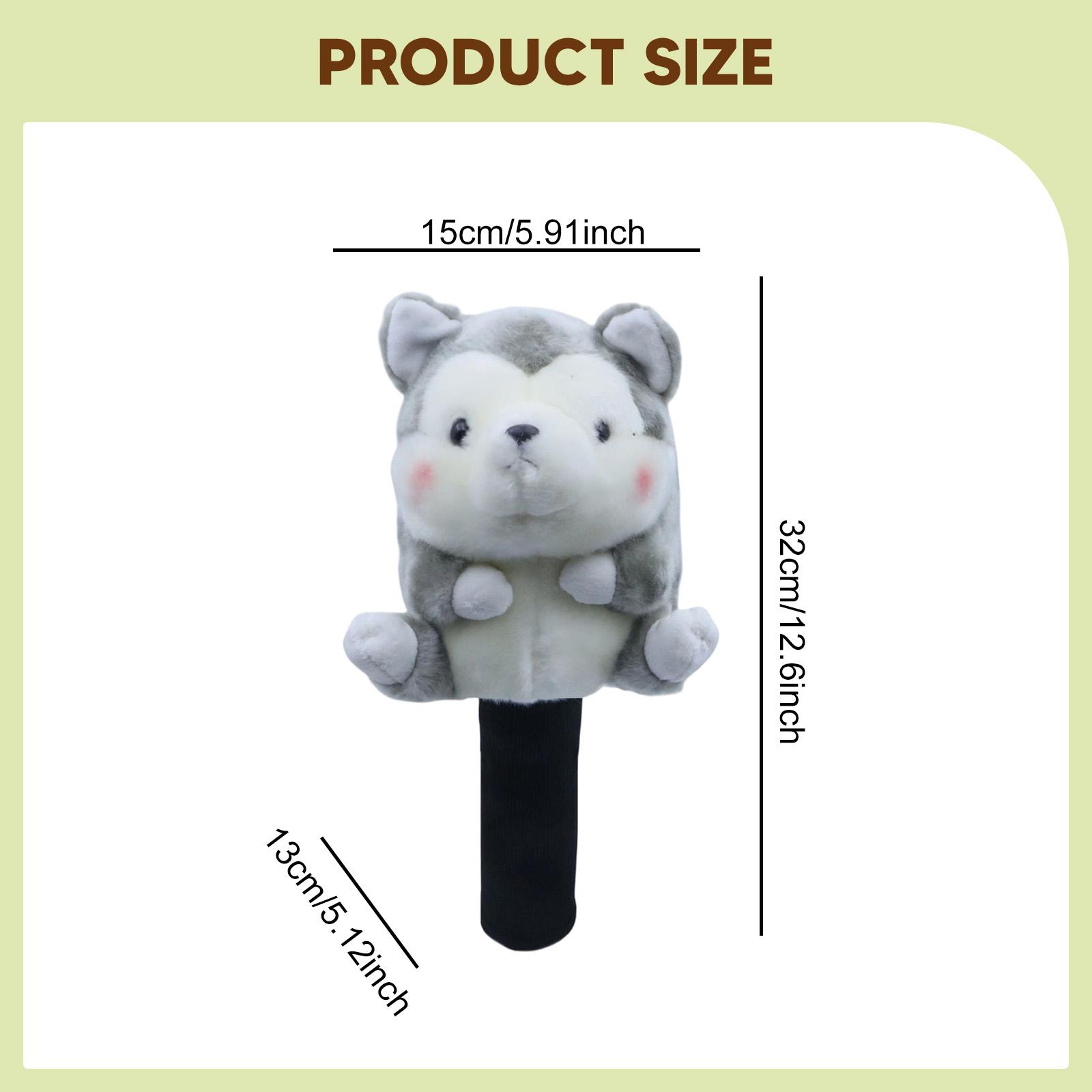 

Cute Cartoon Animal Plush Golf Headcover Soft Hybrid Driver Cover Golf Club Accessories Gift Golf Sport Easy to Use Unique Desig