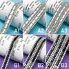 1 Yard Klarglas Strassbesatz Kette Kristallband Klebeapplikation Strassband für Kleidung Tasche Schuhe Dekoration